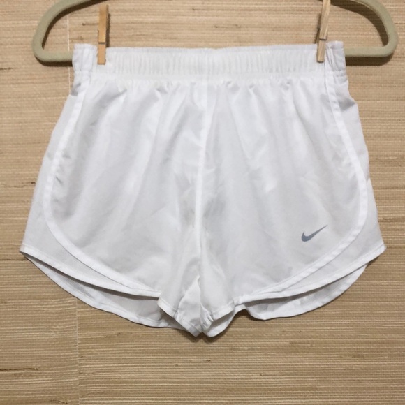 Nike Dri-Fit White Mid- Rise Brief Lined Athletic Tempo Running Shorts sz Small - Picture 2 of 14